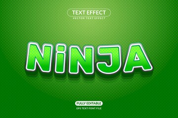 Fototapeta na wymiar Editable Ninja Shinobi Text Effect Style