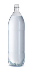 Big plastic water bottle isolated on white