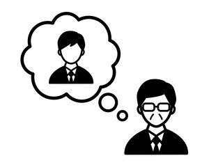 人事考課のイラスト／面接／面談／人事評価／アイコン