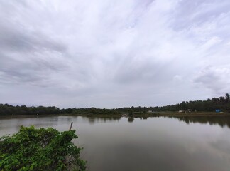 clouds over the lake