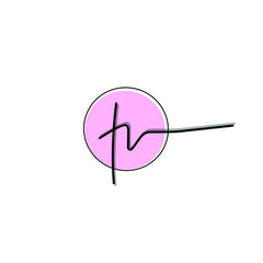 initial logo handwriting template vector