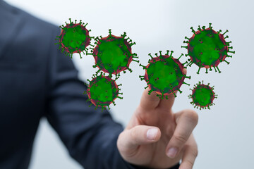 Coronavirus abstract background. protection Genetics Bacteriological Microorganism..