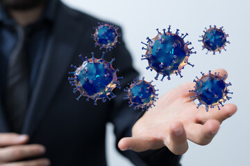 Coronavirus abstract background. protection Genetics Bacteriological Microorganism..