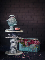 samovar on the table