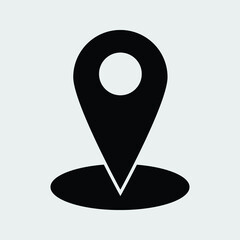 location pin icon isoalted vector illustration