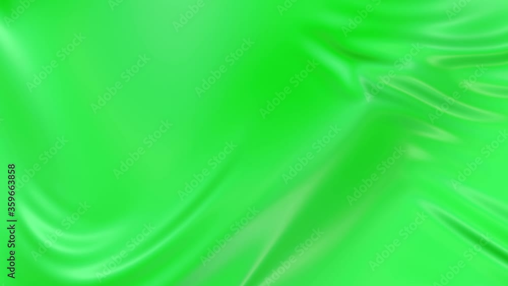 Poster 4k 3d smooth animation of wavy green cloth surface that forms ripples like in fluid surface or the f