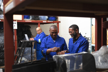 Multi races workers helping each other