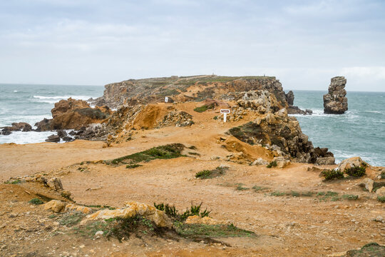 Beautiful Papoa islet in Peniche, Portugal