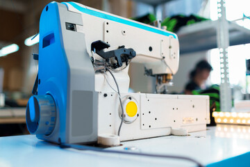 Sewing department of a textile factory interior