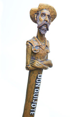 Don Quixote wood esculpture