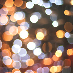 golden bokeh lights, squuare format