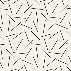 Vector seamless simple pattern. Modern stylish stick texture. Repeating abstract background with trendy unusual print