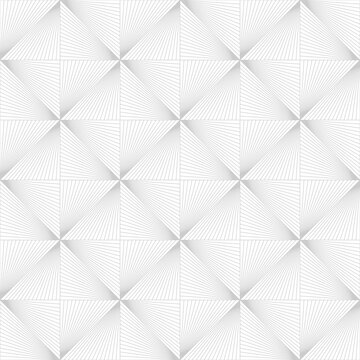 Vector seamless creative pattern - striped geometric shapes. White and gray texture. Abstract minimalistic repeatable background © ExpressVectors