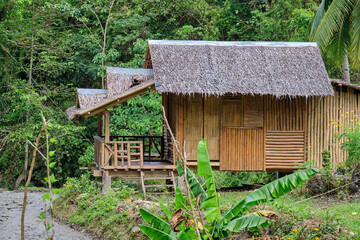 Village houses on Panay island Philippines
