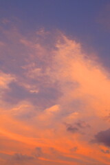 雨上がりの梅雨の夕景