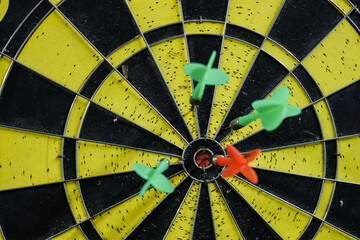 dart on a black background
