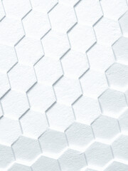 White hexagonal pattern background, with copyspace