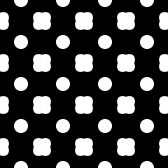 Seamless pattern. Circles, forms ornament. Dots, shaped motif. Polka dot wallpaper. Geometric backdrop. Figures background. Spotted illustration. Spots image. Digital paper, textile print, abstract.