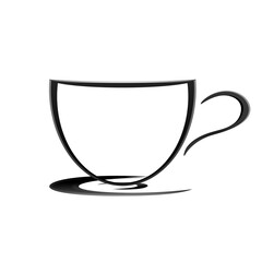 Coffee cup isolated on white background illustration