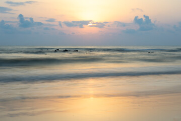 A beautiful sunrise over the ocean.