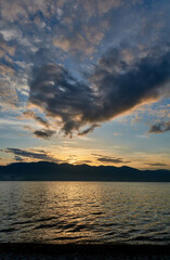 sunset over the sea