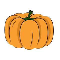 pumpkin in cartoon style isolated objects