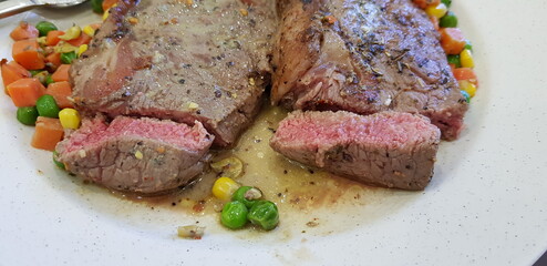 beef steak with vegetables