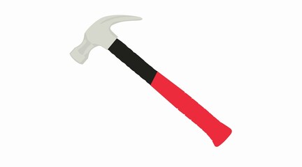 Vector Isolated Illustration of a Hammer