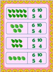 Preschool and toddler math with olive and pear design