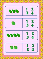 Preschool and toddler math with olive and pear design
