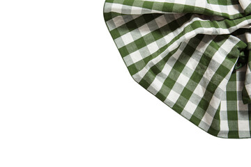 Obraz premium The background made from checkered napkin on wooden table