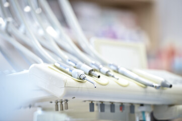 Sterilized medical equipment inside a dental clinic during the corona virus pandemic