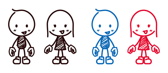 Male and female, gender symbol, mark, icon, sign of restroom or toilet