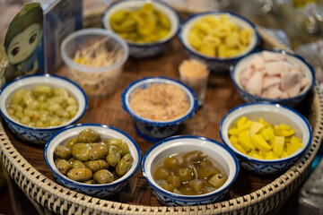 
Many kinds of pickled fruit