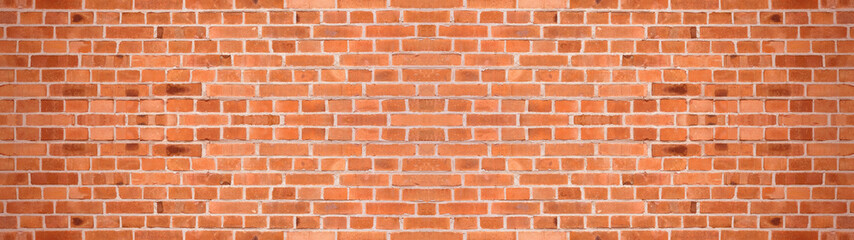 Orange red brown brick stone masonry wall texture background wallpaper panorama banner