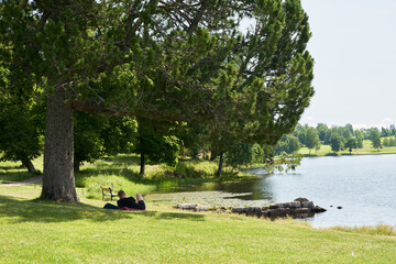 Relaxing at Bogstad gård. A popular place outside the city of Oslo.