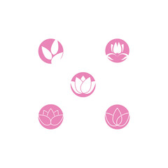 Set Beauty Vector lotus icon
