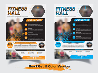 Fitness business  flyer website template