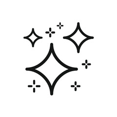 Magic stars outline icon. linear style sign for mobile concept and web design. Bright stars simple line vector icon. Symbol, logo illustration. 