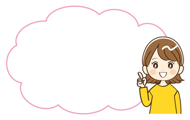 女性、吹き出し