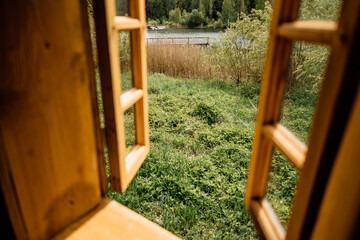 beautiful view from the window on the nature