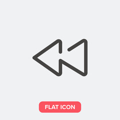 Play back button icon. Multimedia symbol modern simple vector icon for website design, mobile app, ui. Vector Illustration