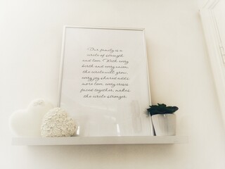 Wall framed message