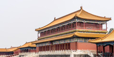Fototapeta na wymiar Rooftops at the Forbidden City, Beijing, China