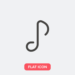 Music note icon. Vector Illustration