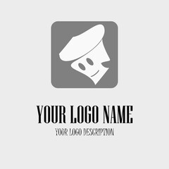 vector illustration of an abstract face with barret