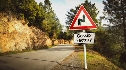 Street Sign GOSSIP FACTORY