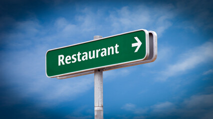 Street Sign to Restaurant
