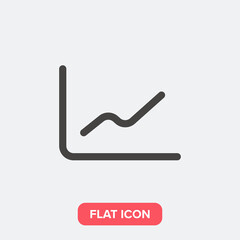 Line graph icon. Infographic symbol modern simple vector icon for website design, mobile app, ui. Vector Illustration