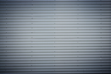 Obraz premium Corrugated metal sheet. New and Modern silver grey background pattern with nice vignetting.